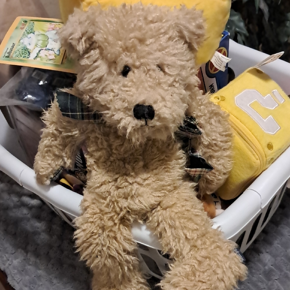 Plush Teddy Bear with Bow